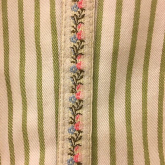 Green and white striped skirt suit size 6P - Picture 6 of 7